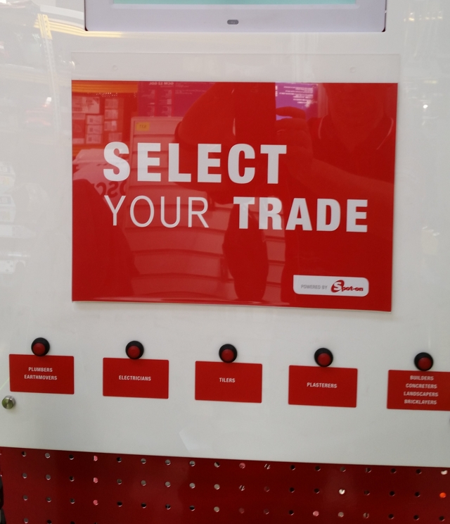 Select Your Trade Display at United Tools Hobart, Control Panel